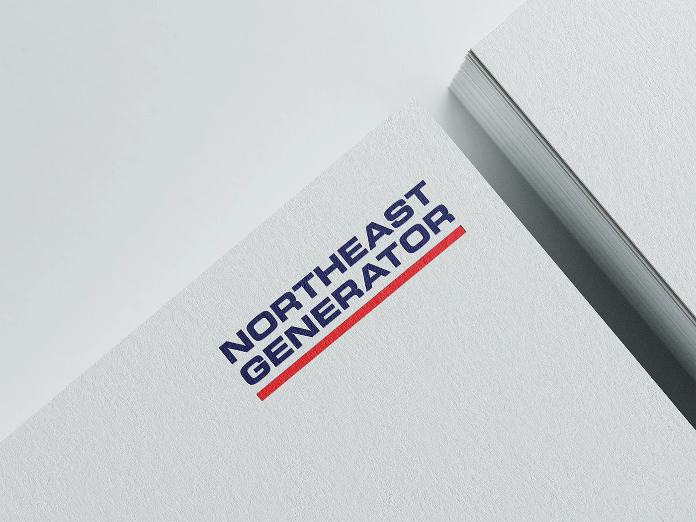Northeast Generator, letterhead, premium business card design, identity design, branding, re-branding, Stamford CT