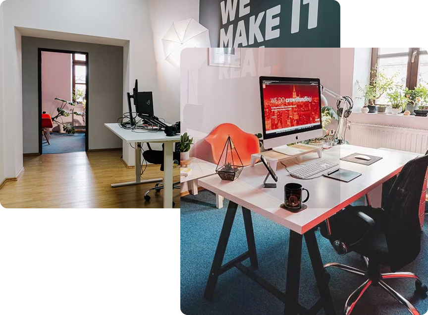 Qubed branding and web design agency office