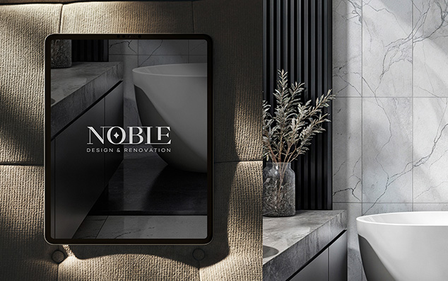 Complete premium brand identity for NOBLE premium kitchen and bathroom design & renovation studio