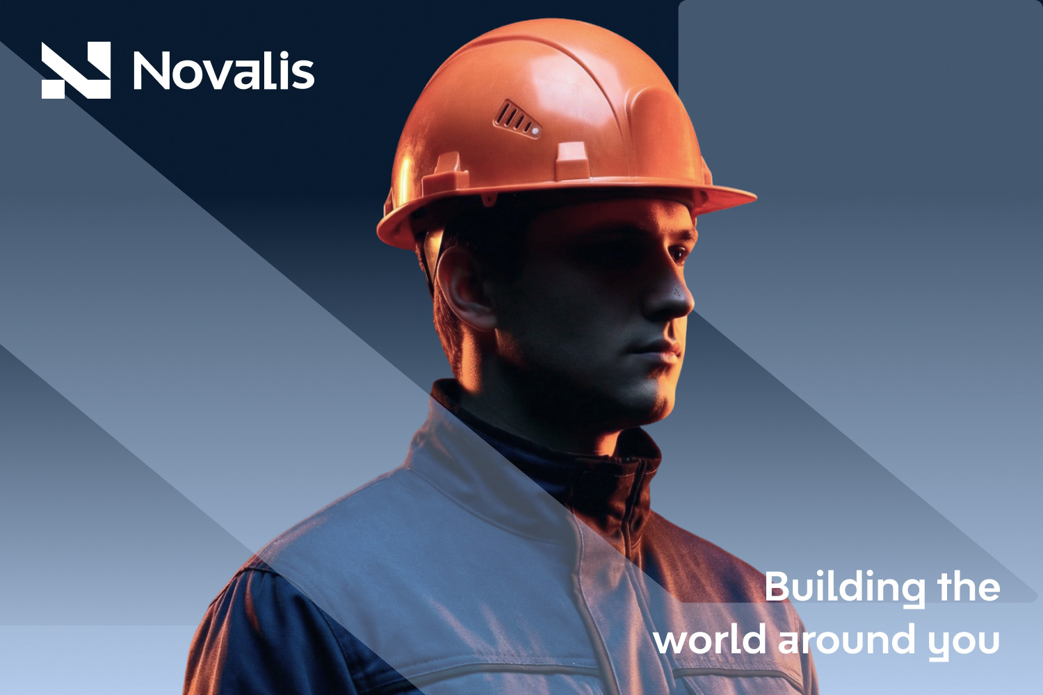 Novalis construction brand identity hero section